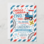 Train Anniversaire Invitation Chugga Chugga Deux T (Devant)