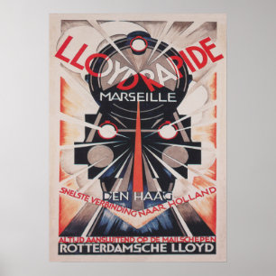 Train, Art Deco  Art Poster