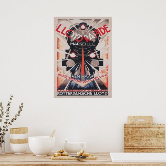 Train, Art Deco  Art Poster (Keuken)