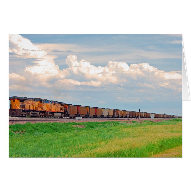 train avec beaucoup de voitures (Devant horizontal)