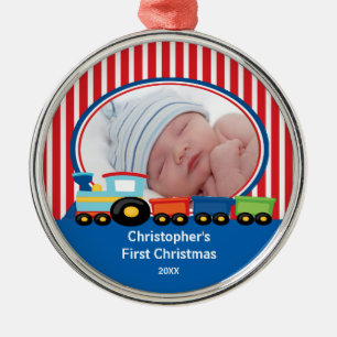 Train Baby Boy Kerstversiering Metalen Ornament