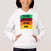 Train, Battle, Grind, Win slogan de motivation (Devant)