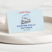 Train Birthda Plié Carte de tente alimentaire, Chu