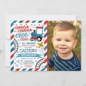 Train Birthday Invitation Chugga Chugga Choo Choo (Devant)