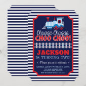 Train Birthday Invitation | Train Birthday Ticket Kaart (Voorkant / Achterkant)