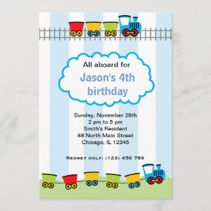 Train Birthday Kaart