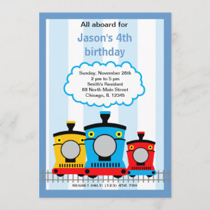 Train Birthday Kaart