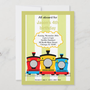 Train Birthday Kaart