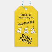 Train Birthday Party Cadeaulabel (Voorkant)