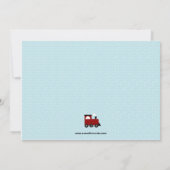 Train Birthday Party Invitation Kaart (Achterkant)