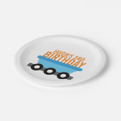 Train Birthday Party Papieren Bordje (Gekanteld)