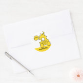 Train Birthday Party Ronde Sticker (Envelop)