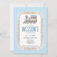 Train Birthday, Tous à bord Birthday Invitation