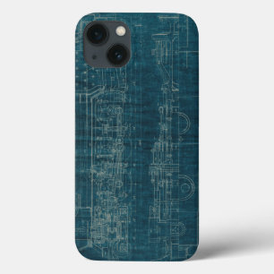 Train Blueprint I iPhone 13 Hoesje