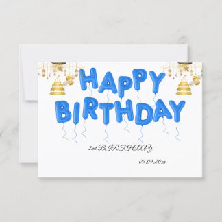 Train Boy 2e Verjaardag Dank u kaart