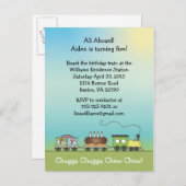 Train Cake & Ice Cream -Invitation de carte postal (Devant / Derrière)