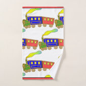 Train Choo Choo Kids Rouge Bleu (Serviette à main)