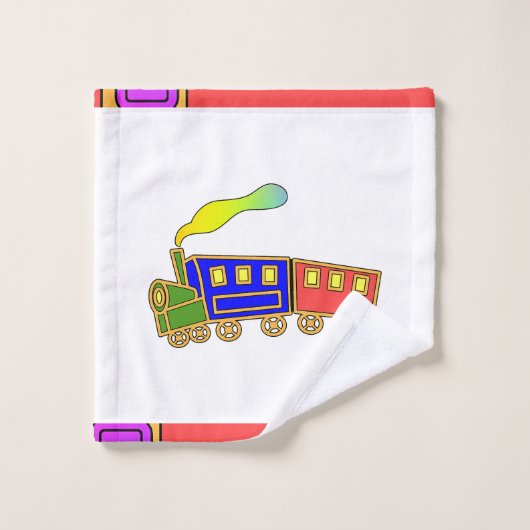 Train Choo Choo Kids Rouge Bleu (Gant de toilette)