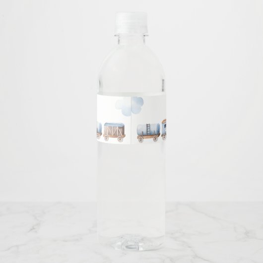 Train chugga chugga twee tweeëntwintigste verjaard waterfles etiket (Achterkant)