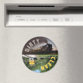 Train Clean Dirty Dishwaser Magnet Magneet (Insitu (Vaatwasser))