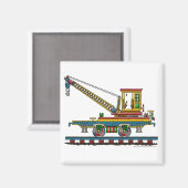 Train Crane Car Maintenance Magnets de voiture (Recto/Verso)
