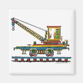 Train Crane Car Maintenance Magnets de voiture (Devant)