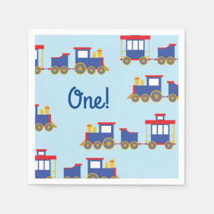 Train Cute Choo-Choo 1st Birthday Party Thema Servet