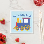 Train Cute Choo-Choo 1st Birthday Party Thema Servet (Insitu)