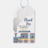 Train Dank je Label Birthday Baby shower Cadeaulabel (Voorkant)