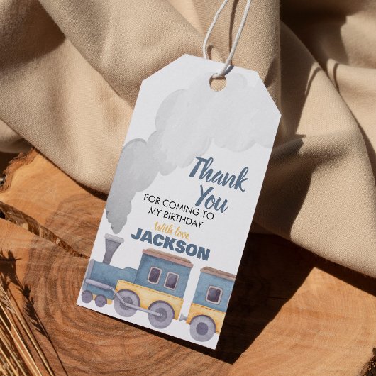 Train Dank je Label Birthday Baby shower Cadeaulabel