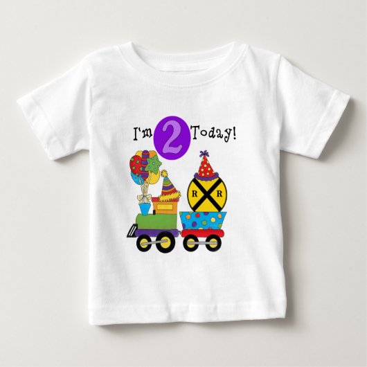 Train d'anniversaire 2e T-shirts et cadeaux d'anni (Devant)