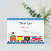 Train d'anniversaire pour enfants colorés Merci (Debout devant)