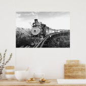 train de canne à sucre_Hawaii affiche noire et bla (Cuisine)