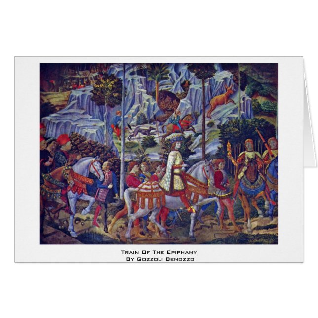 Train de l'épiphanie par Gozzoli Benozzo (Devant horizontal)