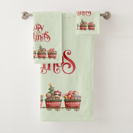 Train de Noël Whimsical Vintage avec jouets (En situation)