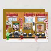 Train de pain d'épices Carte photo de vacances (Devant / Derrière)