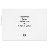 Train de vapeur chez Blonay (Dos Horizontal)