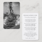 Train de vapeur des cartes | B&W de prière de luxe (Devant / Derrière)