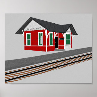 Train Depot Kinder Décor Print Poster