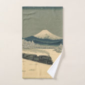 Train d'hiver Ukiyo-e (Serviette à main)