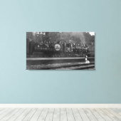 Train Donning US Flags Canvas Afdruk (Insitu (Houten vloer))