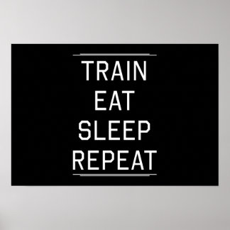 Train Eat Sleep Herhaal. Poster