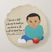 Train een kind op de manier waarop het moet gaan rond kussen (Achterkant)