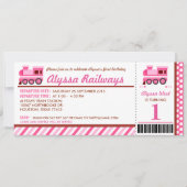 Train Embarquement Pass Invitation de fête d'anniv (Devant)