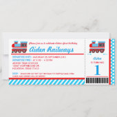 Train Embarquement Pass Invitation de fête d'anniv (Devant)