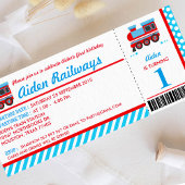 Train Embarquement Pass Invitation de fête d'anniv