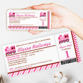 Train Embarquement Pass Invitation de fête d'anniv