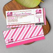 Train Embarquement Pass Invitation de fête d'anniv