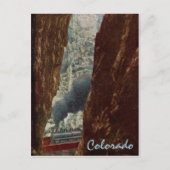 Train en Royal Gorge Crevice Carte postale (Devant)
