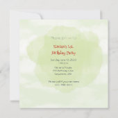 Train Engine Boy 1st. Invitation d'anniversaire (Dos)